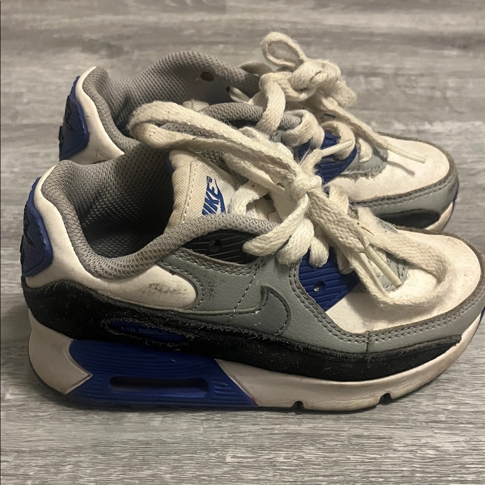 Nike Kids Sneakers - White, Gray, and Blue